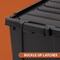 IRIS USA 6 Pack 76qt/19gal Heavy-Duty Storage Plastic Bin Tote Container, Black